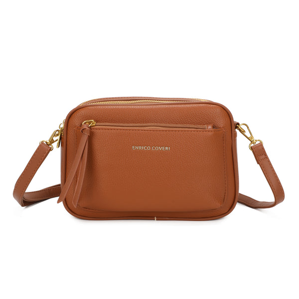 Borsa ecopelle camera bag a scomparti Enrico Coveri EC7056