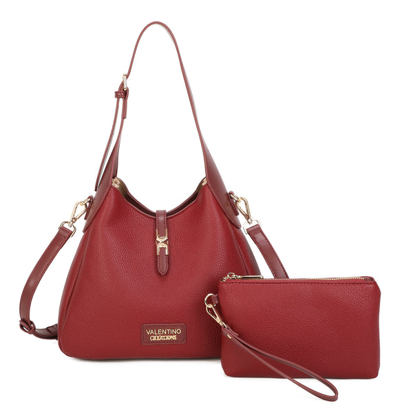 Borsa a spalla in ecopelle con pochette Valentino Creations VA7082