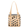 Borsa tipo secchiello traforato in ecopelle con pochette MB6314