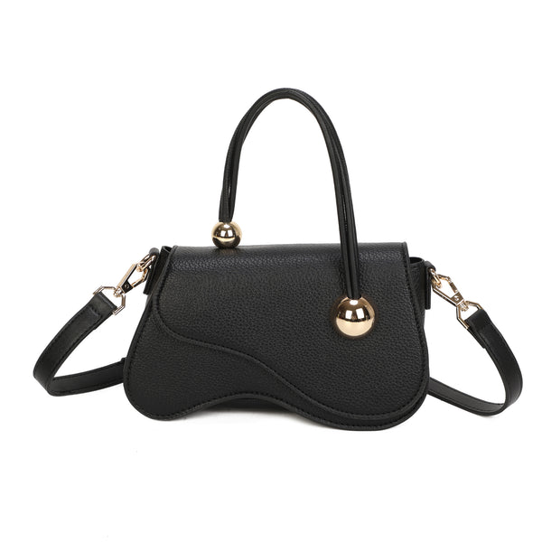 Borsetta sella a mano in ecopelle con sfere decorative VA7073