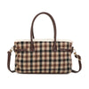 Borsa bauletto in ecopelle e tessuto tartan MB6341