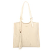 Borsa shopper in ecopelle con traforature e pochette interna MB014