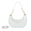 Borsa a spalla in ecopelle con borchie oro/argento MB708
