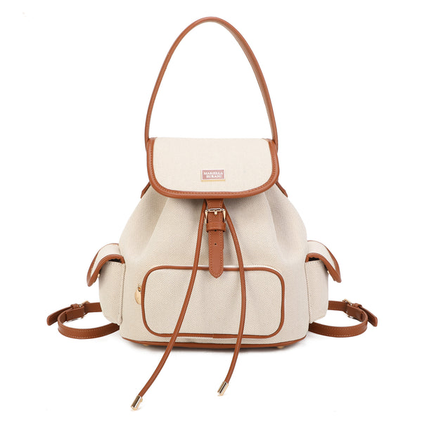 Zaino in iuta ed ecopelle Mariella Burani MB011