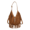 Borsa a spalla in ecopelle con frange scamosciate Enrico Coveri EC7096