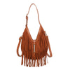 Borsa a spalla in ecopelle con frange scamosciate Enrico Coveri EC7096