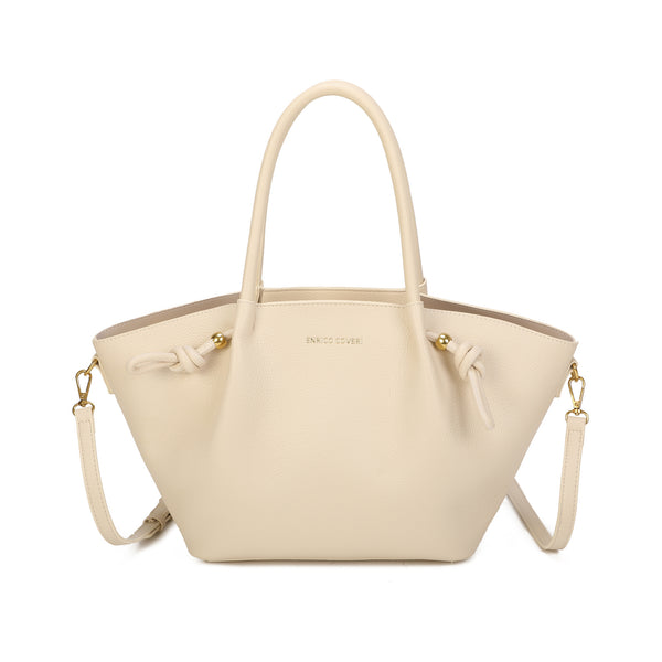 Borsa a mano in ecopelle ENRICO COVERI con lacci annodati decorativi EC2259