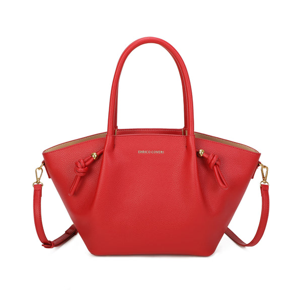 Borsa a mano in ecopelle ENRICO COVERI con lacci annodati decorativi EC2259