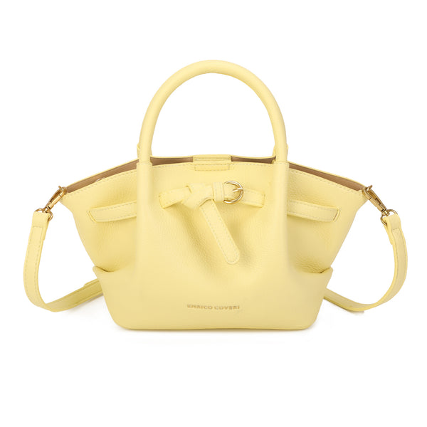 Borsetta a mano e tracolla in ecopelle con cinghia a intreccio frontale Enrico Coveri EC2250