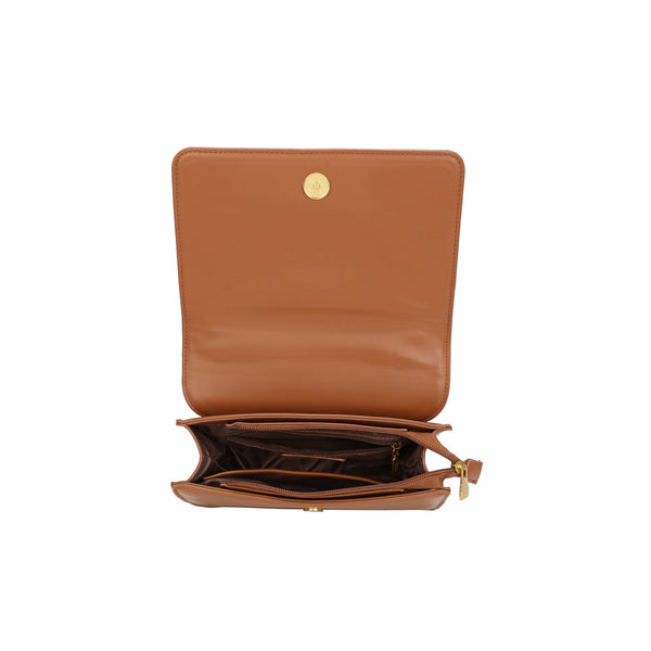 Borsa a tracolla in ecopelle con manico in perle Enrico Coveri EC7055