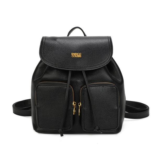 Zaino in ecopelle ENRICO COVERI con 2 tasche frontali EC7048