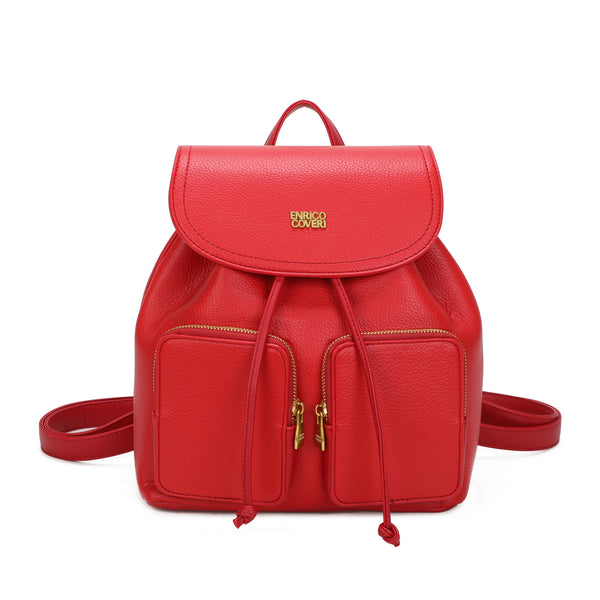 Zaino in ecopelle ENRICO COVERI con 2 tasche frontali EC7048