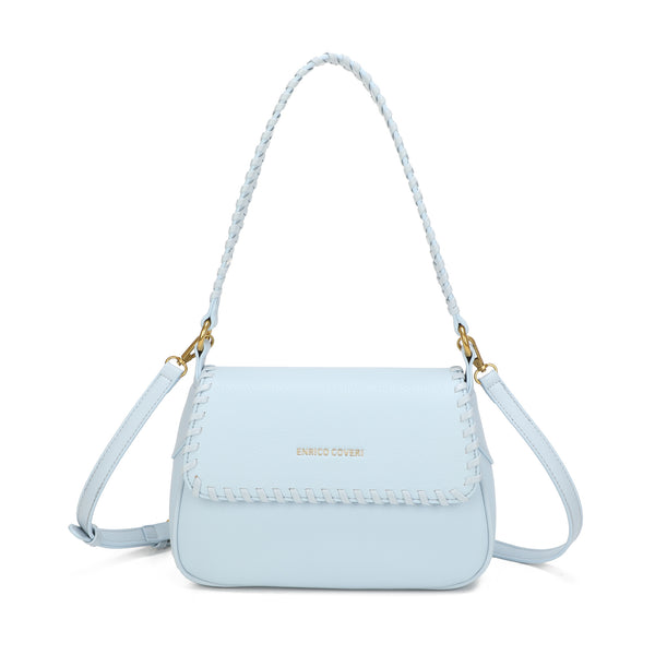 Borsa postino ENRICO COVERI in ecopelle con manico intrecciato EC7051