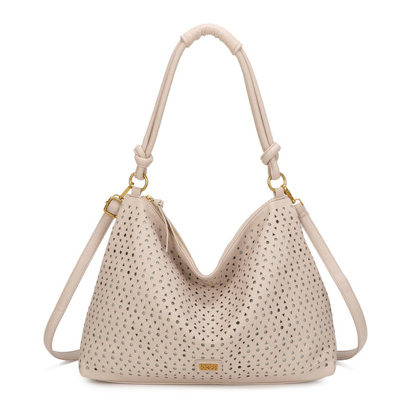 Borsa morbida a spalla in ecopelle traforata Enrico Coveri EC6272