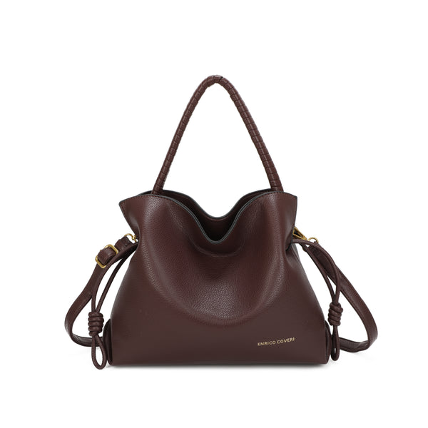 Borsa in similpelle shopper a sacco con coulisse Enrico Coveri EC5046