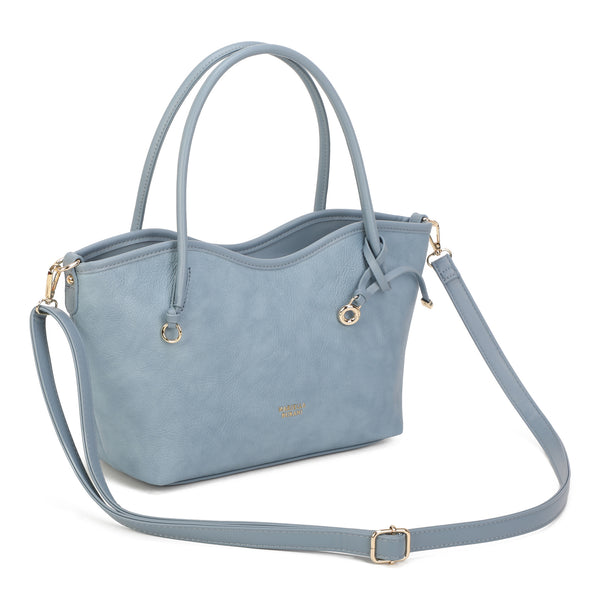 Borsa a spalla in ecopelle con lacci e ganci MB-719