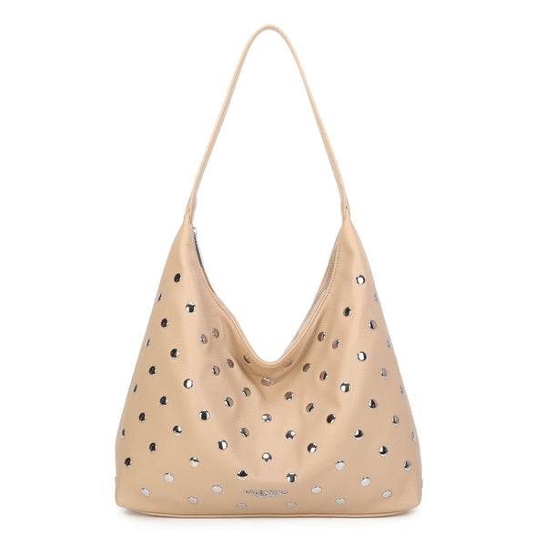 Borsa spalla in ecopelle con borchie argento VC2011