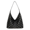 Borsa spalla in ecopelle con borchie argento VC2011