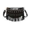 Marsupio ecopelle con frange e borchie Mariella Burani MB6319