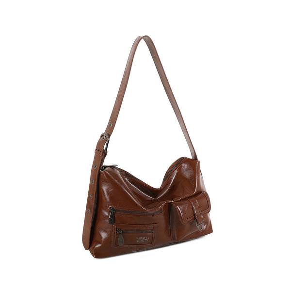 Borsa a spalla e tracolla in ecopelle lucida Mariella Burani MB034