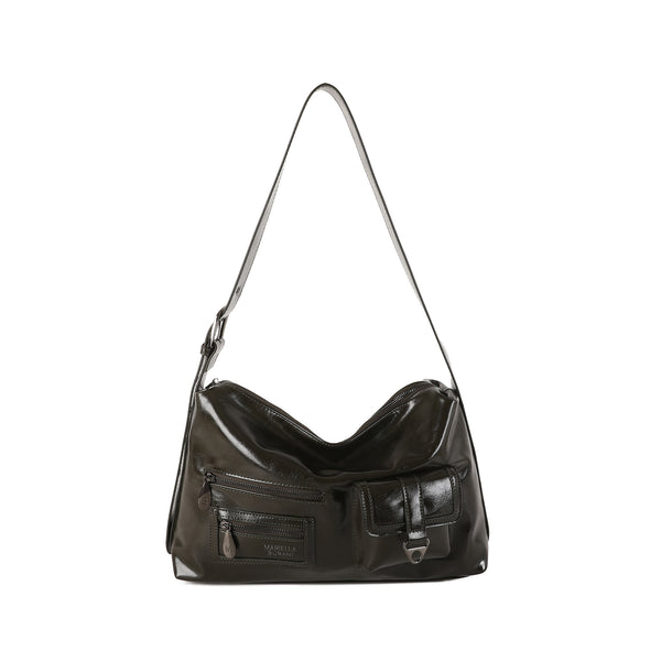 Borsa a spalla e tracolla in ecopelle lucida Mariella Burani MB034