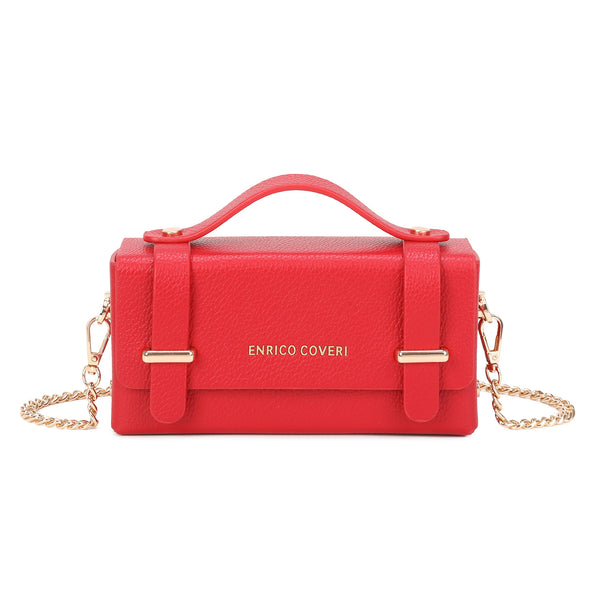Borsetta a tracolla rettangolare rigida in ecopelle Enrico Coveri EC6282