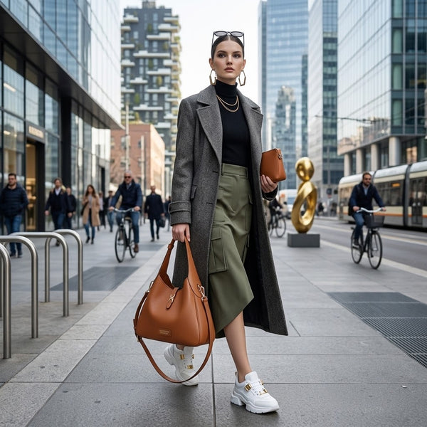 Borsa a spalla in ecopelle con pochette Valentino Creations VA7082