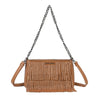 Borsa a tracolla in ecopelle liscia con frange e lustrini Mariella Burani MB5005
