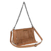 Borsa a tracolla in ecopelle liscia con frange e lustrini Mariella Burani MB5005