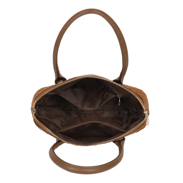 Borsa bauletto Mariella Burani in ecopelle scamosciata con logo impresso MB043