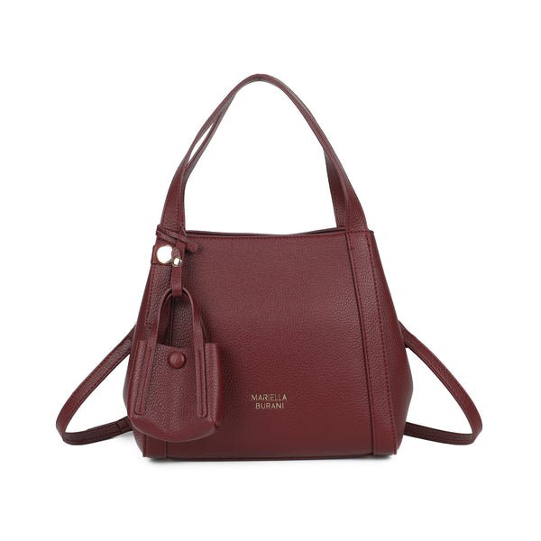 Borsa bauletto in ecopelle martellata con charm minibag Mariella Burani MB036