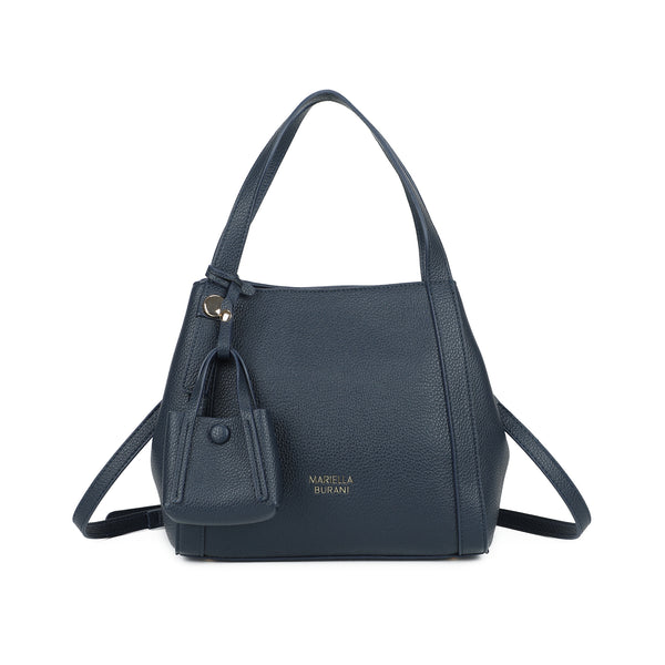 Borsa bauletto in ecopelle martellata con charm minibag Mariella Burani MB036