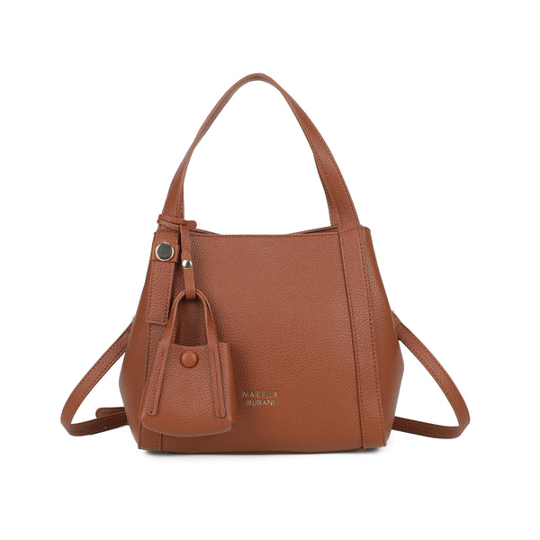 Borsa bauletto in ecopelle martellata con charm minibag Mariella Burani MB036