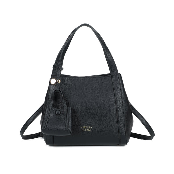 Borsa bauletto in ecopelle martellata con charm minibag Mariella Burani MB036