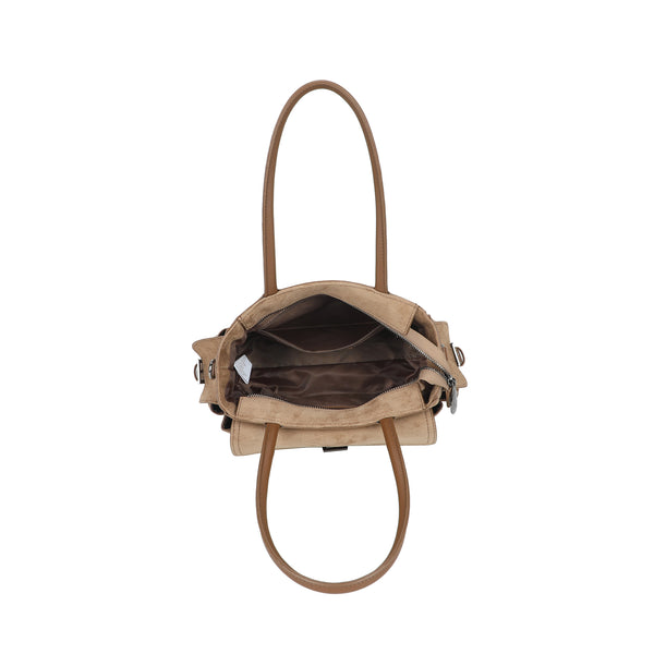 Borsa spalla Mariella Burani in ecopelle scamosciata morbida con patta MB047