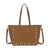 Borsa spalla shopper in ecopelle scamosciata con borchie 2281