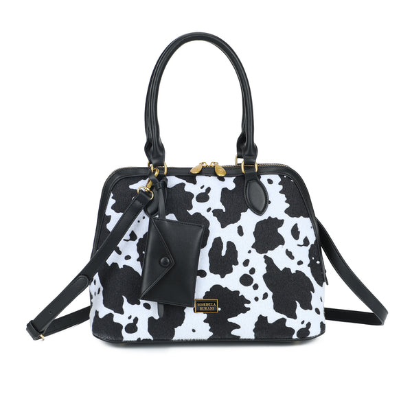 Borsa bauletto in ecopelle effetto muccato Mariella Burani con postina MB056
