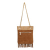 Borsetta shopper in ecopelle a frange e tracolla a catena Enrico Coveri EC6325
