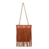 Borsetta shopper in ecopelle a frange e tracolla a catena Enrico Coveri EC6325