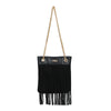 Borsetta shopper in ecopelle a frange e tracolla a catena Enrico Coveri EC6325