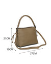 Borsa ecopelle martellata a coulisse con manico intrecciato EC5087
