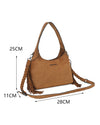 Borsa spalla Mariella Burani in ecopelle camoscio con frange e tracolla intrecciata MB5002