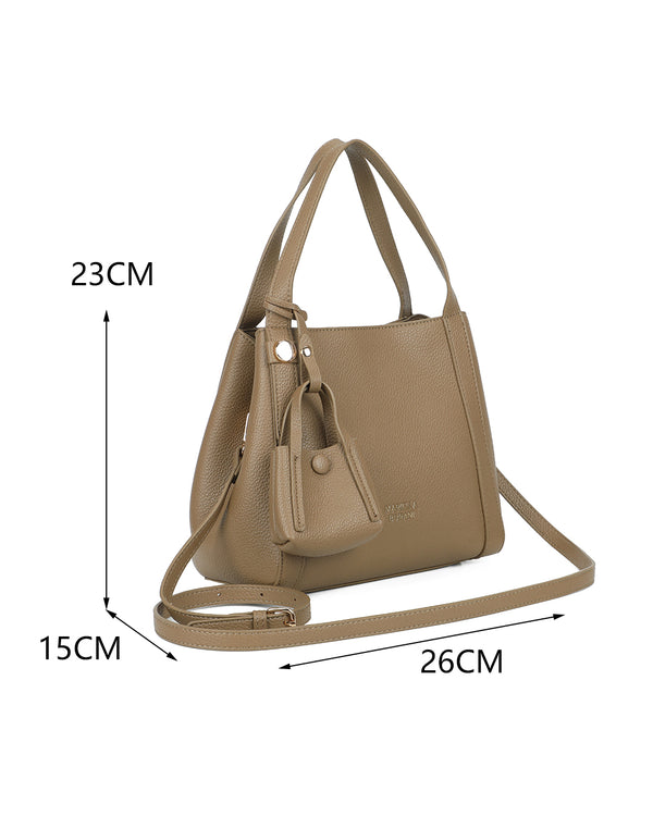 Borsa bauletto in ecopelle martellata con charm minibag Mariella Burani MB036
