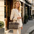 Borsa bauletto in ecopelle e tessuto tartan MB6341
