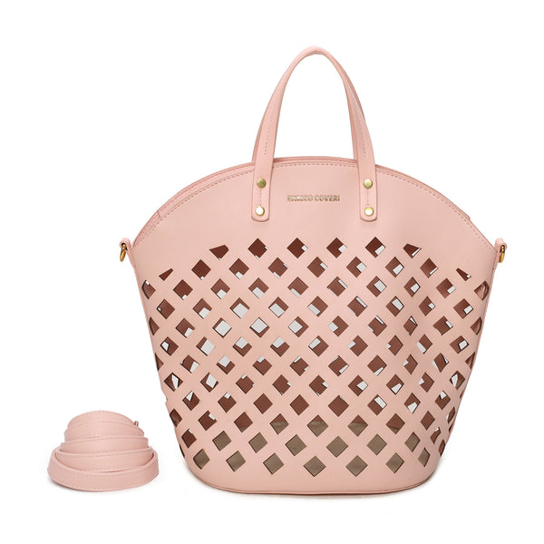 Borsa shopper in ecopelle traforata laserata Enrico Coveri EC6278