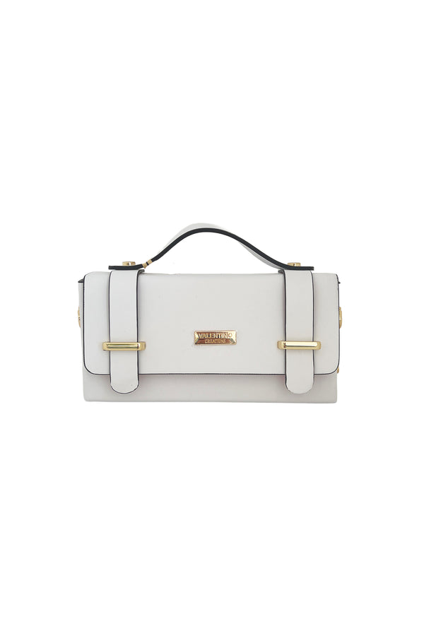 Borsa in vera pelle con inserti in acciaio V853