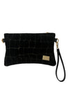 Pochette con laccio e tracolla Valentino Creations in vera pelle suede a scaglie V850C