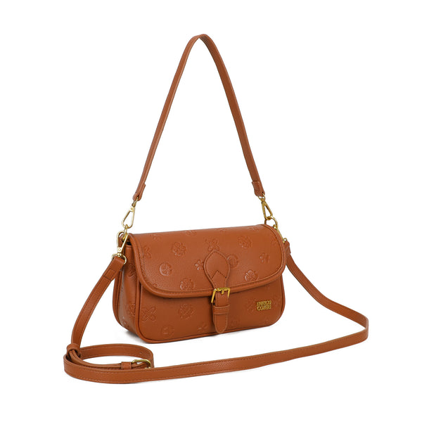 Borsetta sella a spalla in ecopelle e stampa a rilievo Enrico Coveri EC2229