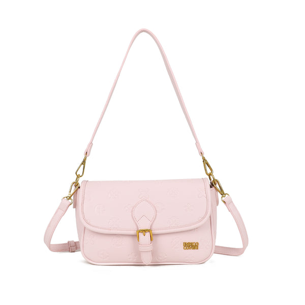 Borsetta sella a spalla in ecopelle e stampa a rilievo Enrico Coveri EC2229