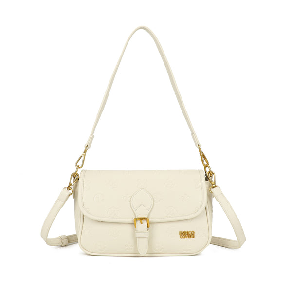 Borsetta sella a spalla in ecopelle e stampa a rilievo Enrico Coveri EC2229